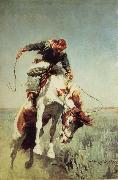 William Herbert Dunton Bronc Rider oil painting reproduction